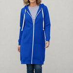 Liselotte | Langer Hoodie Damen mit Reißverschluss und Kapuze