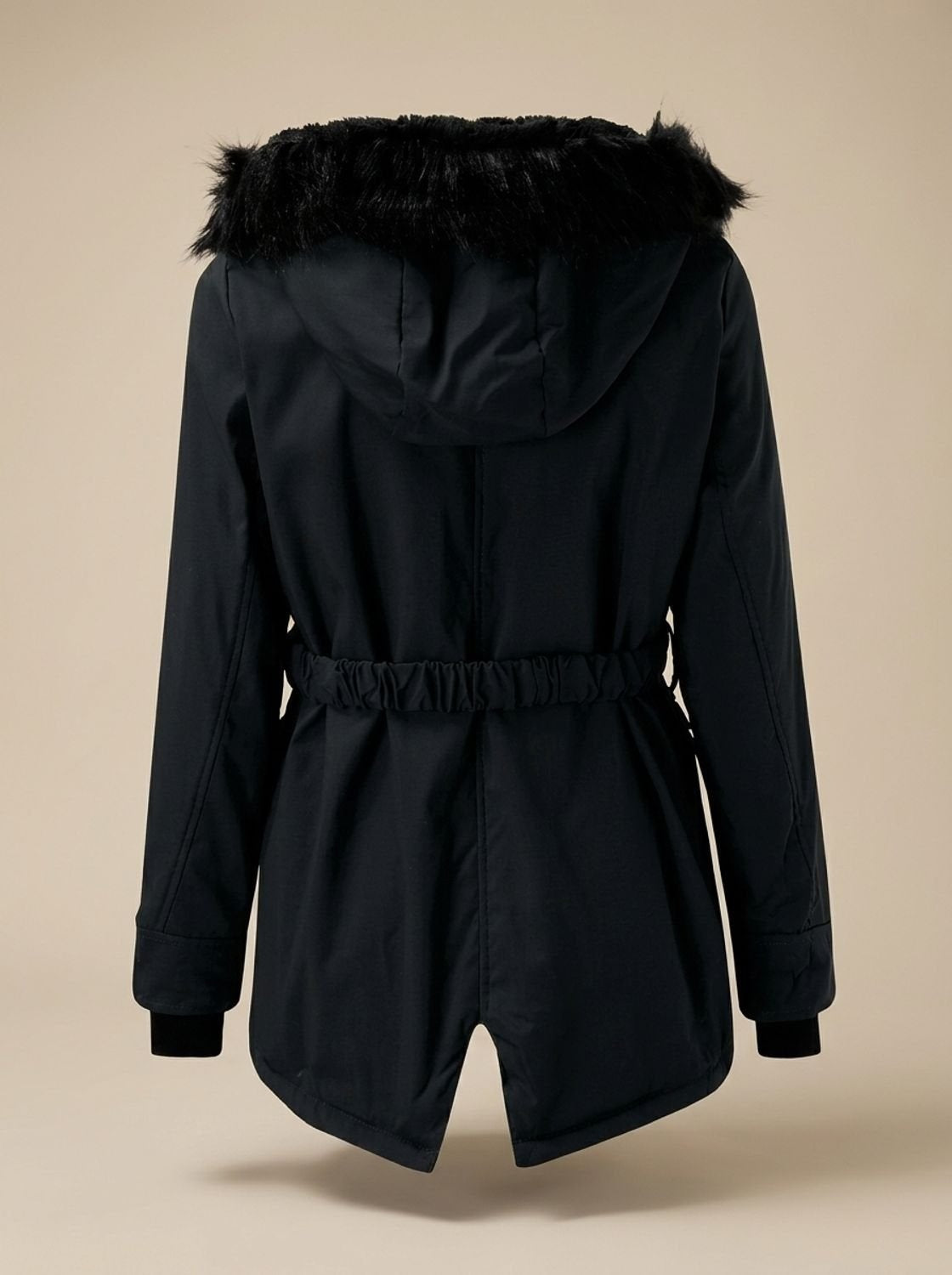 Liselotte | Winterparka Damen mit Kunstfellkapuze Tailliert Gefüttert