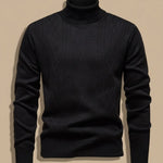 Livio | Rollkragen Pullover Herren mit Zopfmuster Strick Slim Fit