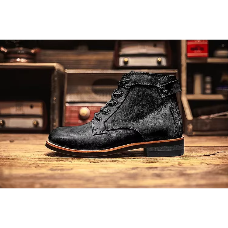Livio | Stiefel Herren aus Leder Knöchelhoch mit Schnürung