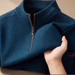 Lorenz | Pullover Herren Half-Zip Stehkragen Strick Reissverschluss