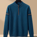 Lorenz | Pullover Herren Half-Zip Stehkragen Strick Reissverschluss