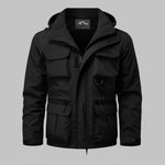 Luca | Wasserdichte Jacke Herren mit Kapuze und Cargotaschen