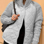 Luisa | Sweatshirt Damen Strick Gesteppt mit Reissverschluss