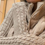 Luisa | Sweatshirt Damen Strick Gesteppt mit Reissverschluss