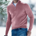 Lukas | Feinstrick Pullover Herren Stehkragen Viertel-Reissverschluss