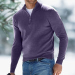 Lukas | Feinstrick Pullover Herren Stehkragen Viertel-Reissverschluss