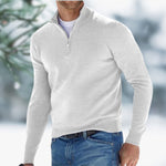 Lukas | Feinstrick Pullover Herren Stehkragen Viertel-Reissverschluss