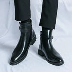 Lukas | Stiefel Herren Knöchelhoch mit Schnalle und Seitenreissverschluss
