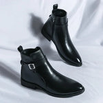 Lukas | Stiefel Herren Knöchelhoch mit Schnalle und Seitenreissverschluss