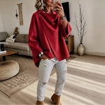 Magdalena | Cape Jacke mit Knopf Damen Oversize Drapierter Kragen
