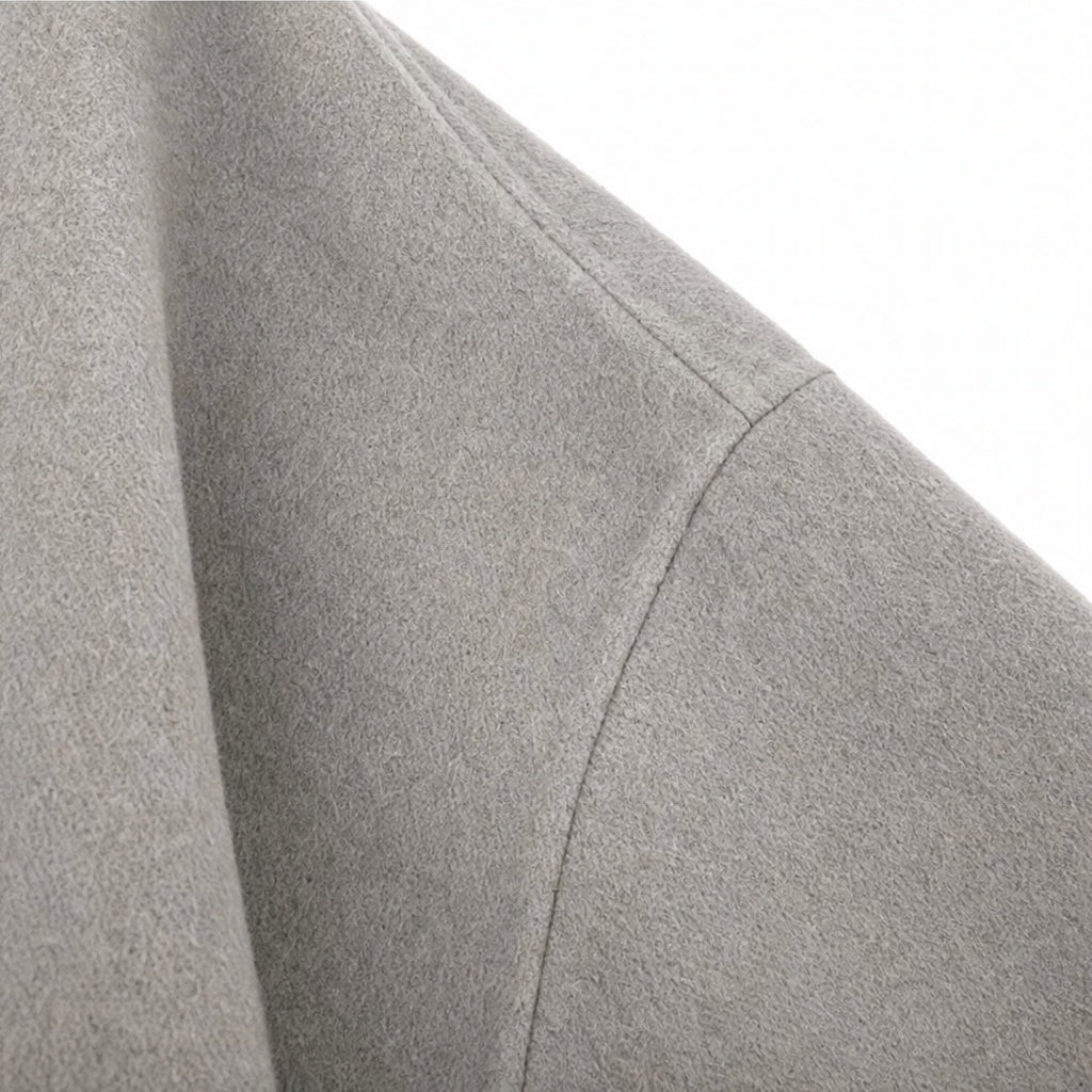 Magdalena | Cape Jacke mit Knopf Damen Oversize Drapierter Kragen