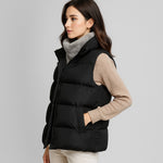 Margrit | Weste Damen Gesteppt mit Fleece-Kragen Ärmellos