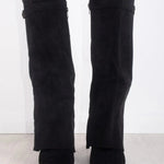 Marlene | Stiefeletten Damen Veloursleder Keilabsatz Spitze