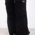 Marlene | Stiefeletten Damen Veloursleder Keilabsatz Spitze