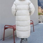 Mathilda | Lange Daunenjacke Damen mit Kapuze Steppjacke