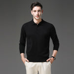 Matthias | Kaschmir Polo Pullover Herren Langarm Strickpullover