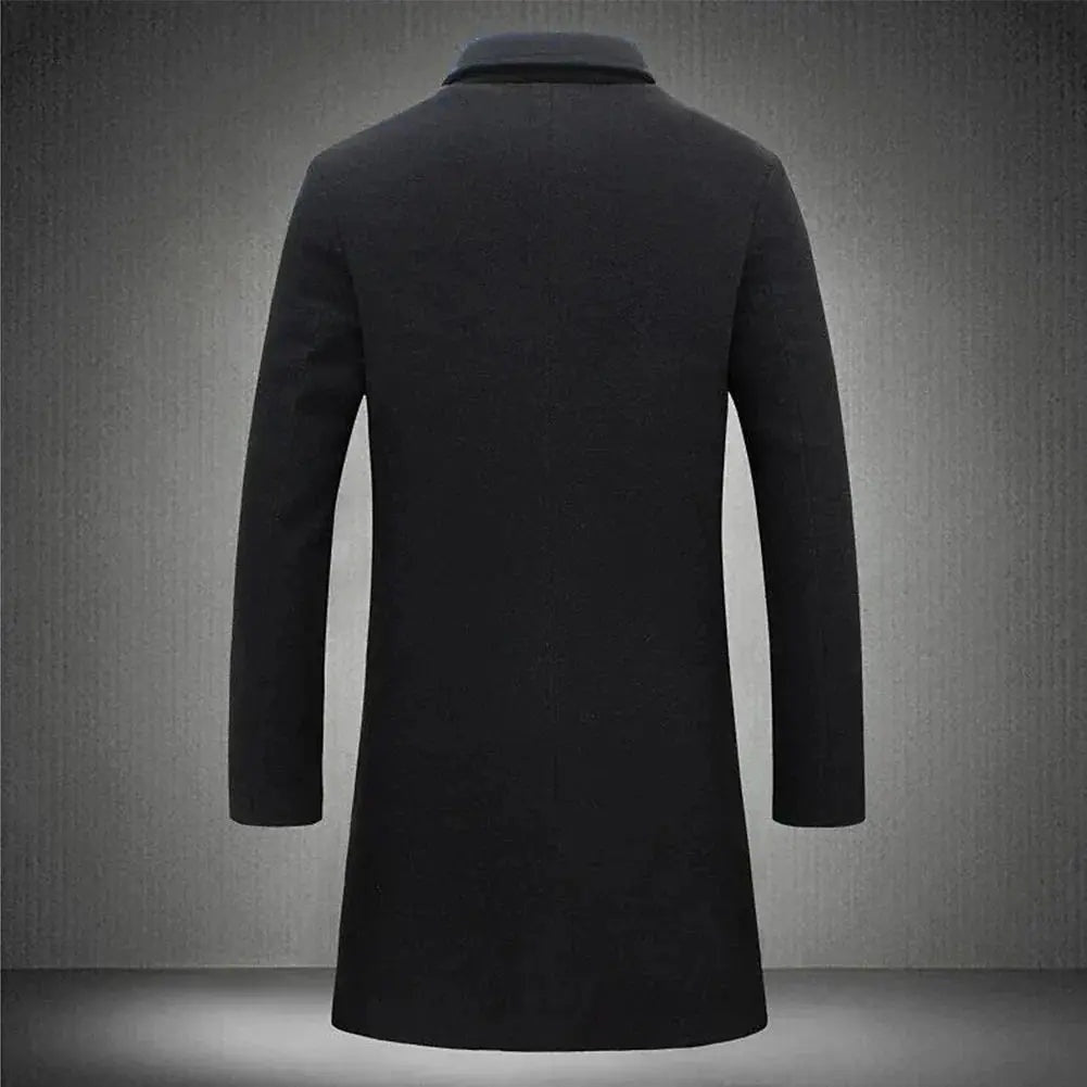 Matthias | Langer Mantel Herren Slim Fit mit Reverskragen
