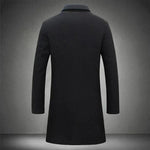 Matthias | Langer Mantel Herren Slim Fit mit Reverskragen