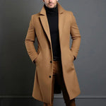 Matthias | Langer Mantel Herren Slim Fit mit Reverskragen