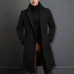 Matthias | Langer Mantel Herren Slim Fit mit Reverskragen