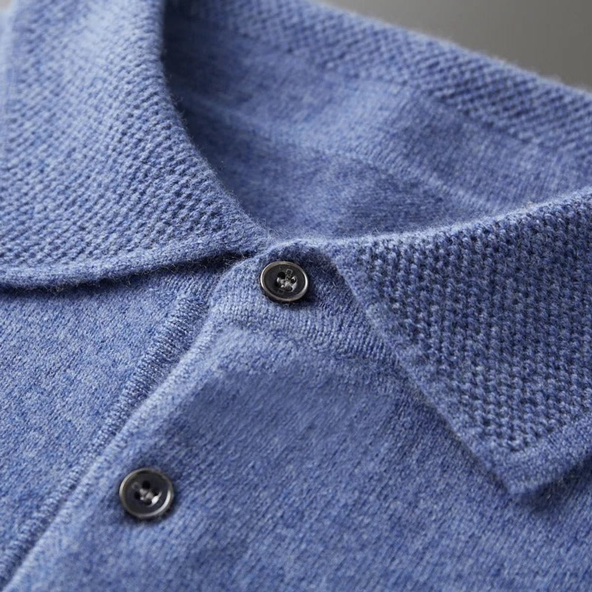 Maximilian | Kaschmir Polopullover Herren Langarm Strick Polokragen