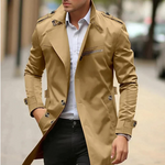 Maximilian | Trenchcoat Herren Slim Fit Schulterklappen
