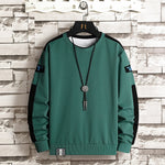 Moritz | Sweatshirt aus Baumwolle Herren Rundhals mit Kontrastärmeln
