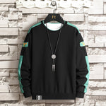 Moritz | Sweatshirt aus Baumwolle Herren Rundhals mit Kontrastärmeln