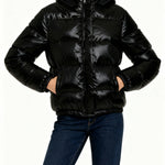 Nathalie | Daunenjacke Damen mit Kapuze Glänzend Kurz
