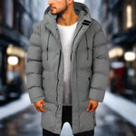 Nevio | Mittellange Pufferjacke mit Kapuze Jacke Herren Gesteppt