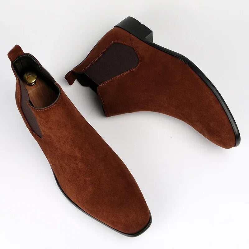 Pascal | Chelsea Boots Stiefel Herren Knöchelhoch Wildleder-Optik
