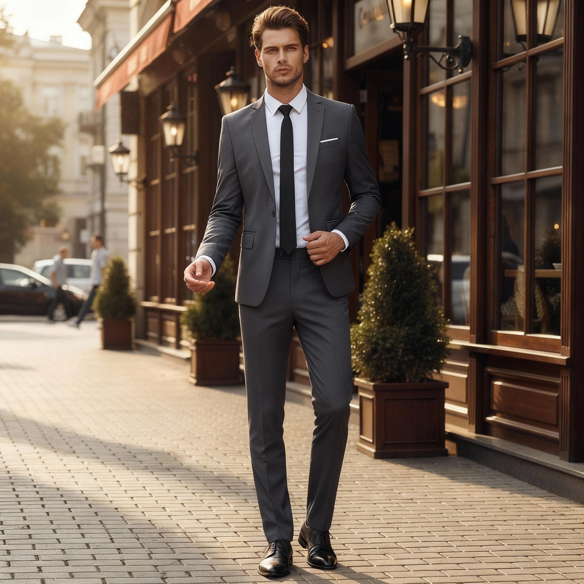 Patrick | Herren Anzug 2-teilig Slim Fit Business Sakko & Hose