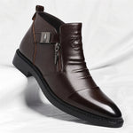 Patrick | Stiefel aus Leder Herren mit Reissverschluss und Schnalle