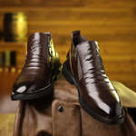 Patrick | Stiefel aus Leder Herren mit Reissverschluss und Schnalle
