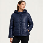 Paula | Daunenjacke Damen mit Kapuze Steppjacke Glanz