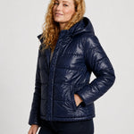 Paula | Daunenjacke Damen mit Kapuze Steppjacke Glanz