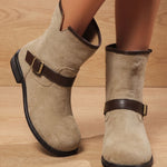 Priska | Chelsea Boots Damen Veloursleder Schnallenriemen