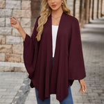 Priska | Poncho Damen Cape mit Knotendetail Elegant