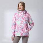 Priska | Skijacke mit Kapuze Damen Tropischer Blattprint