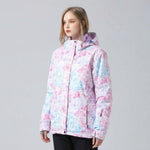 Priska | Skijacke mit Kapuze Damen Tropischer Blattprint