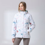 Priska | Skijacke mit Kapuze Damen Tropischer Blattprint