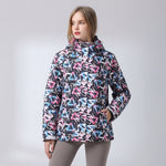 Priska | Skijacke mit Kapuze Damen Tropischer Blattprint