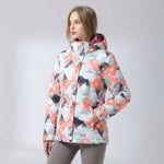 Priska | Skijacke mit Kapuze Damen Tropischer Blattprint