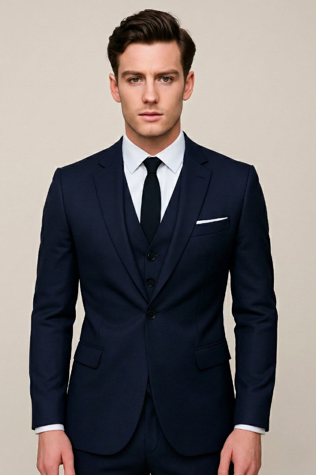 Rafael | Anzug Herren Dreiteilig Slim Fit Smoking Hochzeit