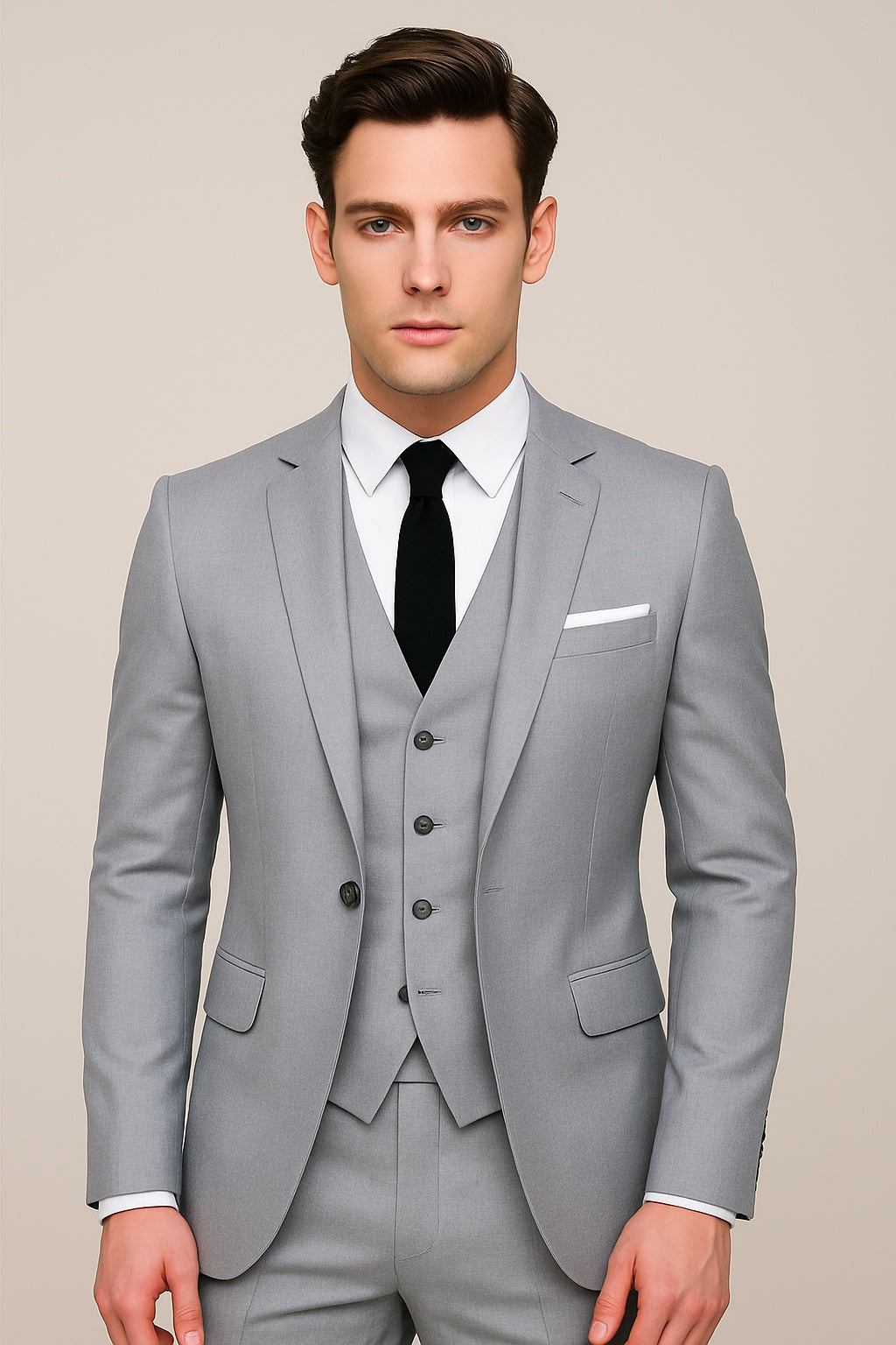 Rafael | Anzug Herren Dreiteilig Slim Fit Smoking Hochzeit