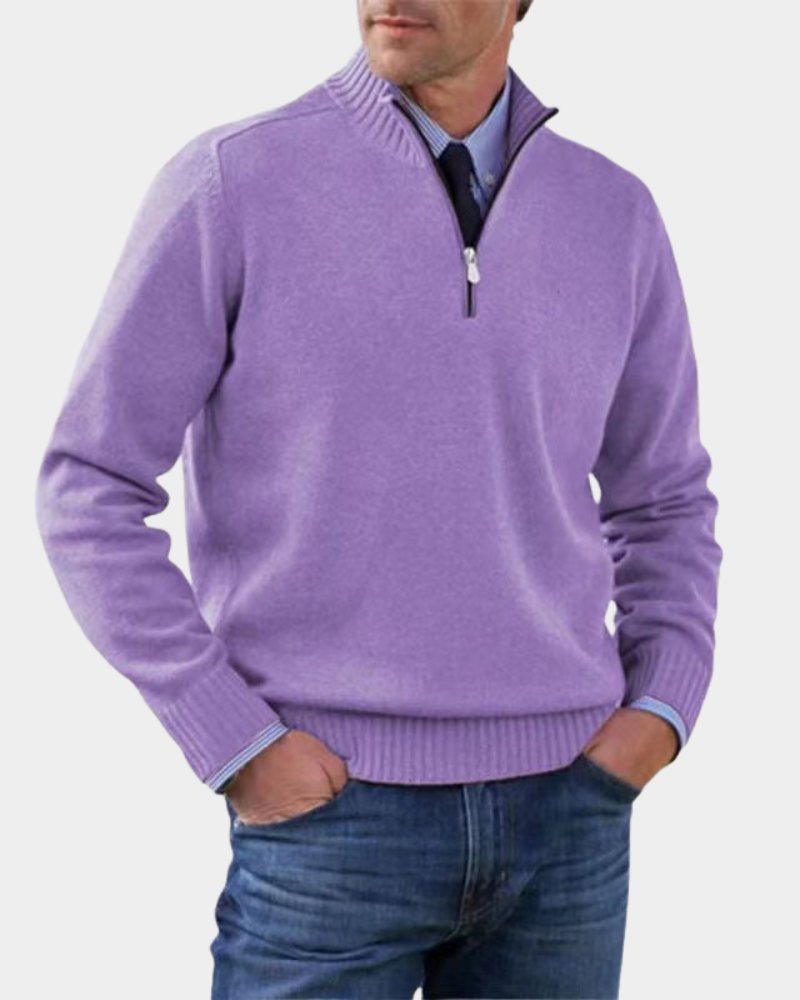 Rafael | Pullover Herren Strickjacke mit Reißverschluss Langarm