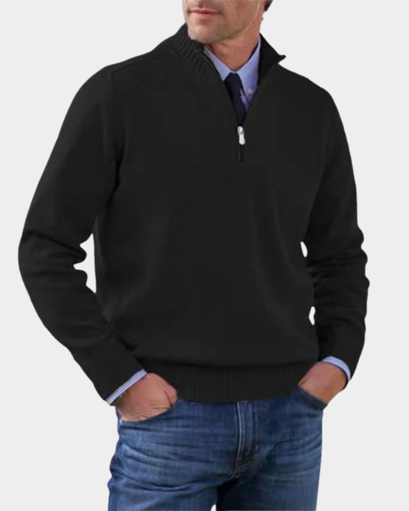 Rafael | Pullover Herren Strickjacke mit Reißverschluss Langarm