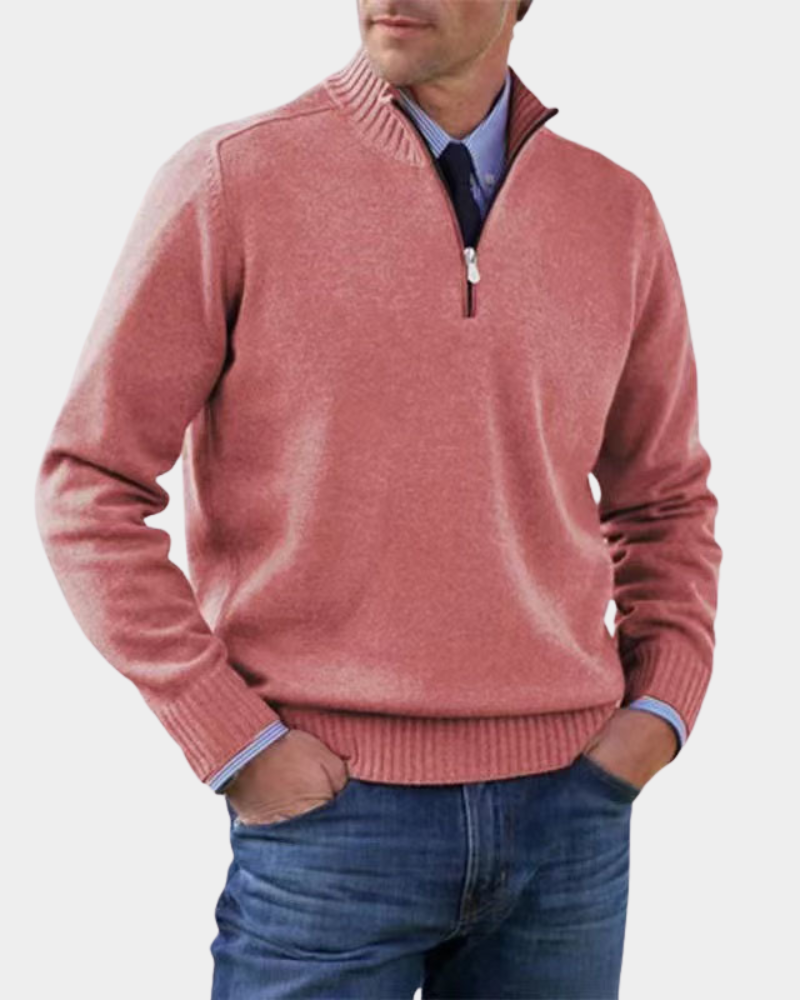 Rafael | Pullover Herren Strickjacke mit Reißverschluss Langarm