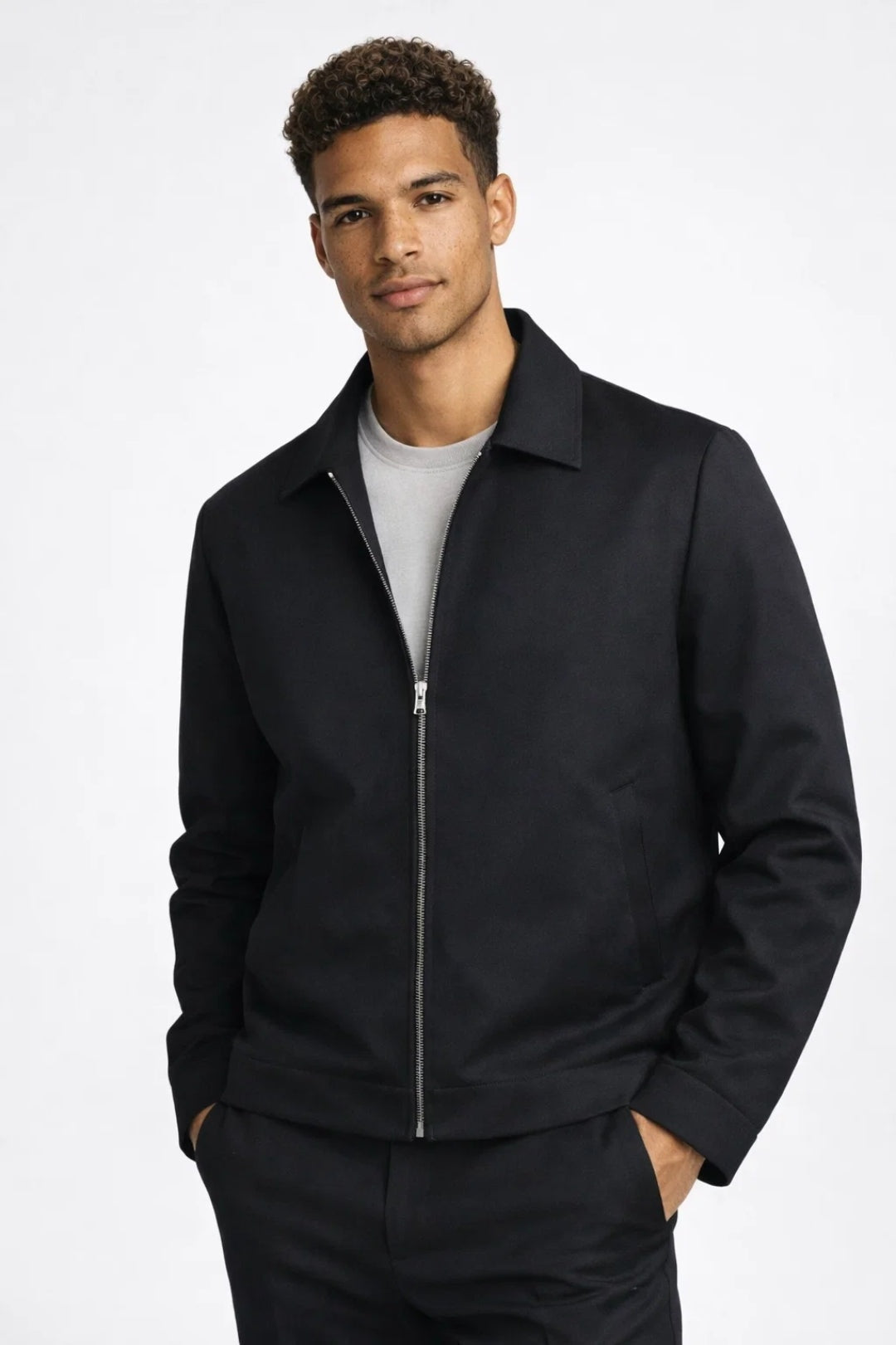 Rafael | Übergangsjacke Herren Slim Fit mit Reissverschluss Klassischer Kragen